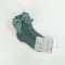 Short summer socks with ribbon in green