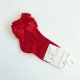 Къси летни чорапи с панделка в червено