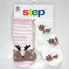  Baby and children's socks with 3D deer