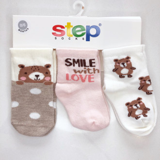 Baby socks with a bear for a girl Baby socks with a bear for a girl