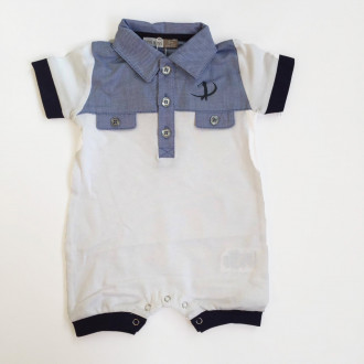  Romper with collar for boy Bikkembergs