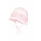 Бебешка лятна шапка в розово за момиче " Grecia" 
