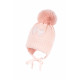 Бебешка зимна шапка за момиче в розово "Панделка" by Jamiks