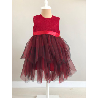 Children's formal burgundy dress Piccole