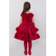 Детска зимна рокля в червено 