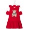 Children's dress in red Bear