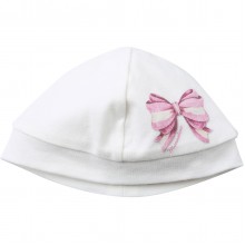  Baby hat with ribbon print