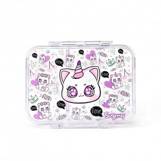 Kittycorn Divided Lunch Box for School - Bento Box