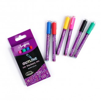 Colored outline markers Colored outline markers