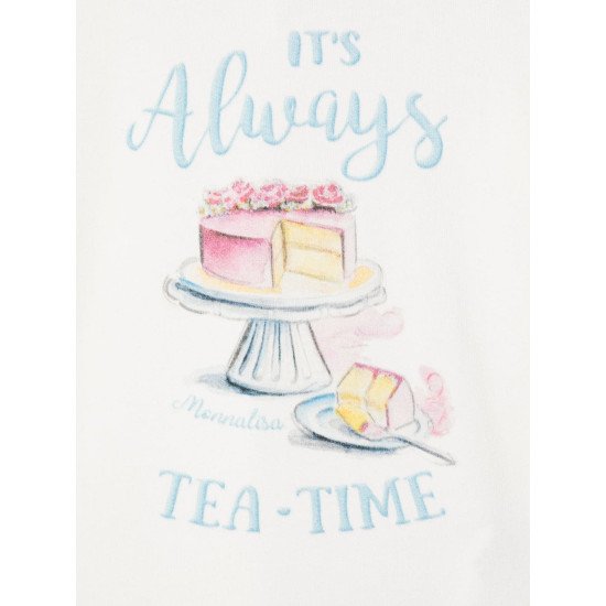 Бебешка памучна блуза за момиче "tea time"