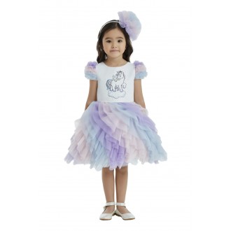 Children's formal dress with a unicorn