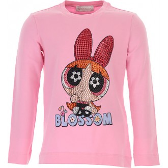 Children's cotton blouse in pink "Powerpuff"