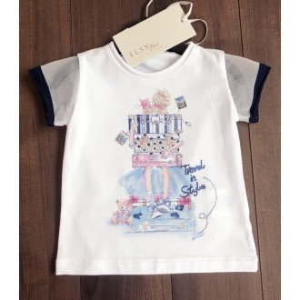 Kids Short Sleeve Blouse for Girl Trunks