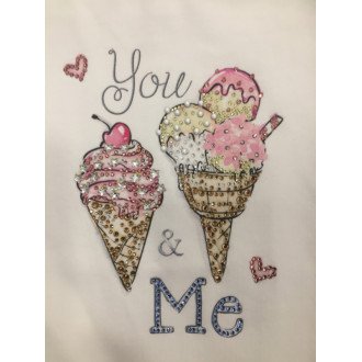 Kids Short Sleeve Blouse for Girl "Ice Cream" Kids Short Sleeve Blouse for Girl "Ice Cream"