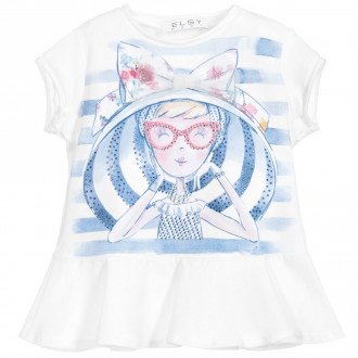 Tunic with short sleeve for girl "Hat"