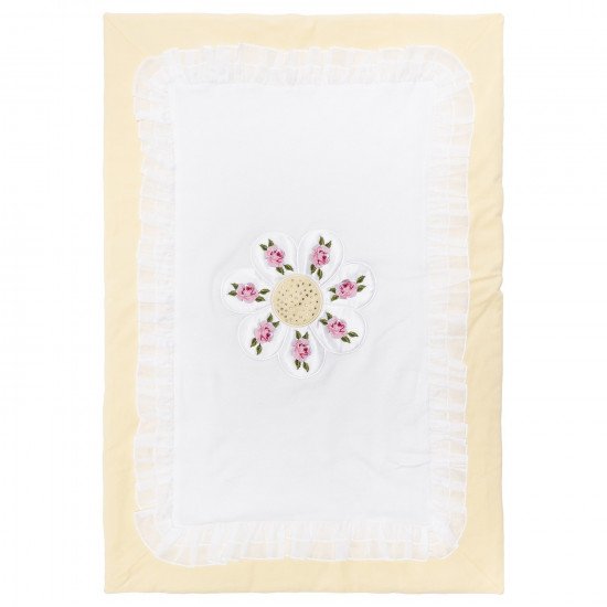 Бебешко памучно лятно одеяло "Цветя"  MONNALISA