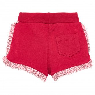 Short baby pants with embroidered flowers