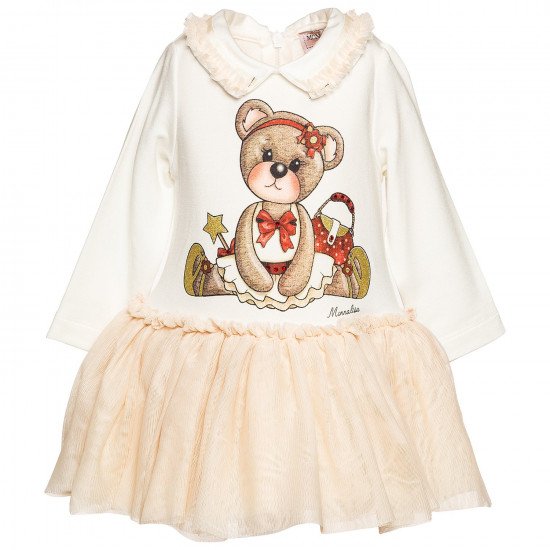 Официална бебешка рокля с тюлена пола на MONNALISA