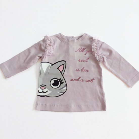 Бебешка блуза с харбали "Коте" на MONNALISA