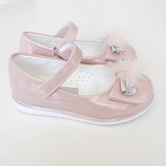 Детски официални обувки в розово за момиче 