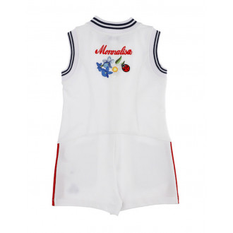 Children's summer overalls with flowers 