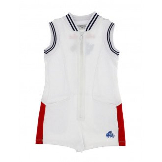 Children's summer overalls with flowers 