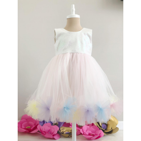 Детска рокля с пайети Piccole