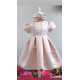 Официална бебешка рокля от сатен в розово Piccole